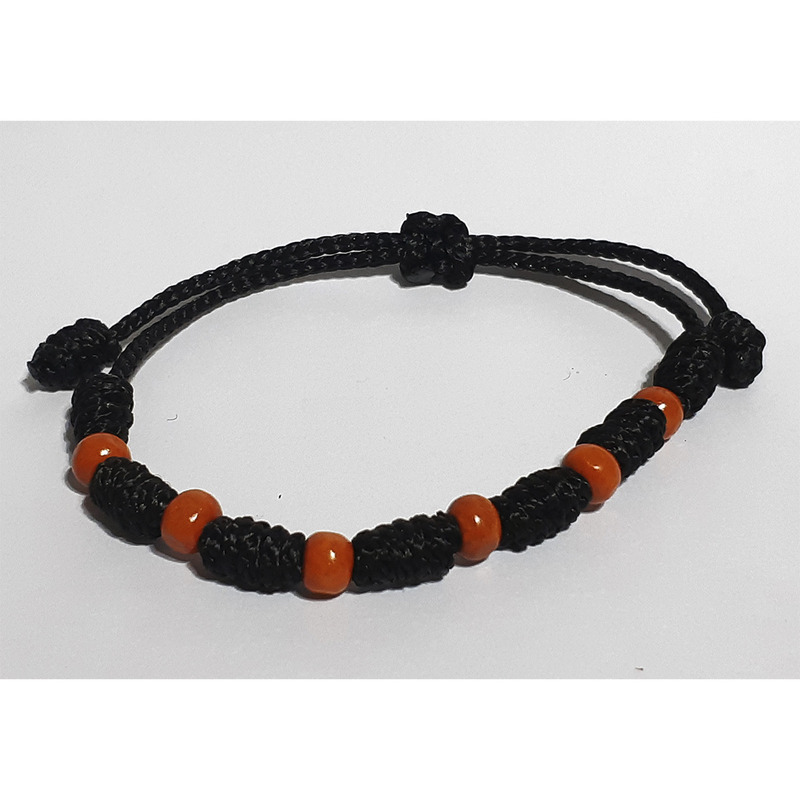 Pulsera Siete Nudos Con Cuentas De Madera