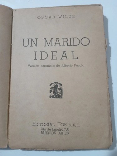 Un Marido Ideal - Oscar Wilde - Tor 1946 - 2