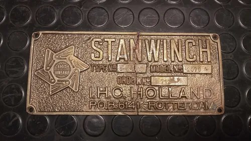 Antigua Placa De Malacate O Cabrestante Naval Ihc Holland