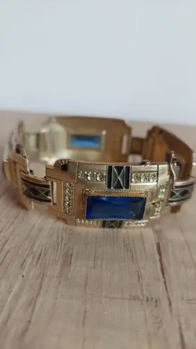 Pulsera Friedrich Speidel Art Deco 1930 Consultar Stock Dorado Oscuro 18 Cm