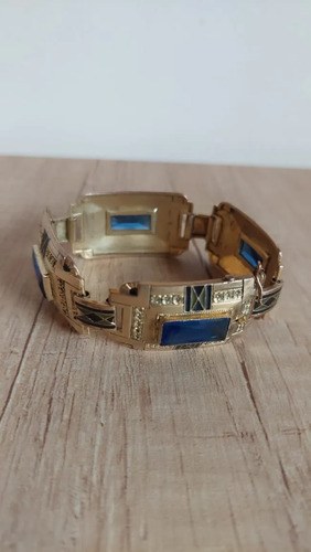 Pulsera Friedrich Speidel Art Deco 1930 Consultar Stock Dorado Oscuro 18 Cm - 2