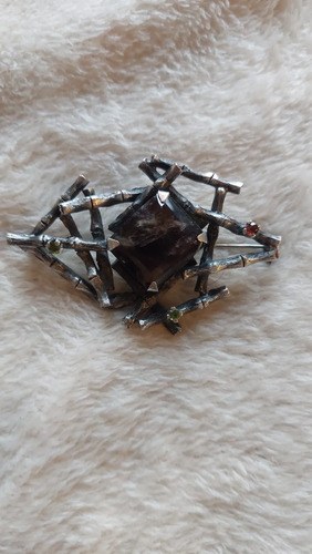 Prendedor Cañas Plata Con Piedras Diseñador Consultar Stock Plateado - 2