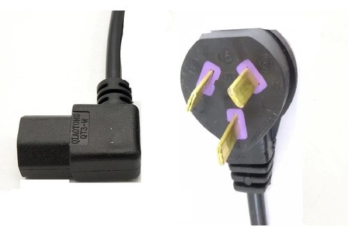 X 2 Power Cord Angulado C13 A 220v Pc Ups Tv Pccom Systems - 3