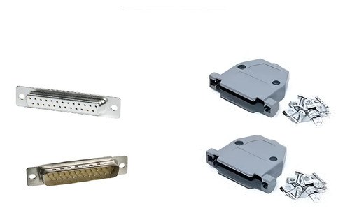 2 Fichas Db25 Completas Para Soldar Y Armar Cable M Y H Ctro