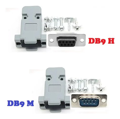 2 Fichas Db9 Rs-232 Serial Para Soldar Y Armar Cable M Y H - 3