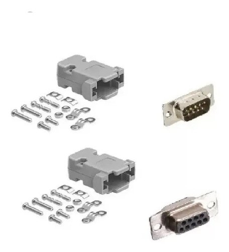 3 Juegos Fichas Db9 Rs-232 Serial Para Soldar A Cable M Y H - 2