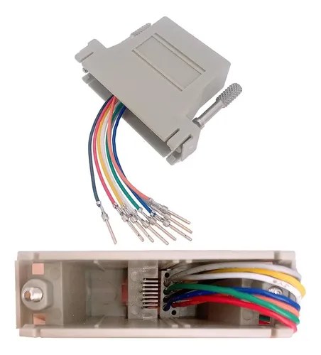 Adaptador Db25 Macho A Rj45 Hembra Pinout Configurable Ctro - 3