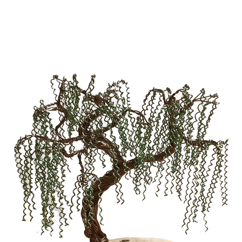 Artesanía, Árbol En Alambre Y Piedra - 2