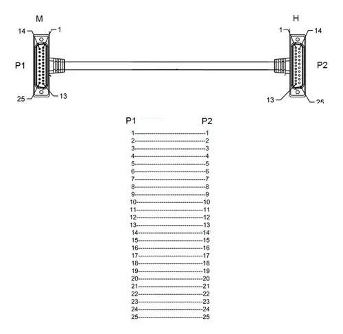 Cable Db25 Extensor Pin A Pin Testeado Mh 7,5 Metros Centro Beige - 4