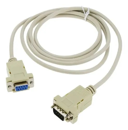 Cable Db9 Rs232 M H Null Modem 2,65 Mts Centro Gris