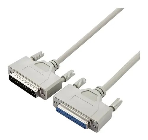 Cable De Extensión Paralelo Db25 Hembra X Db25 Macho 1,80 Metros Color Beige - 2