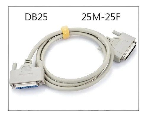 Cable De Extensión Paralelo Db25 Hembra X Db25 Macho 1,80 Metros Color Beige - 3