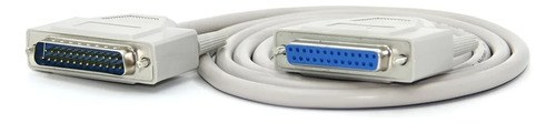 Cable De Extensión Paralelo Db25 Hembra X Db25 Macho 1,80 Metros Color Beige - 5