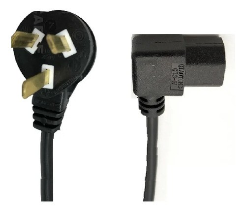 Cable Power Doble Angulo C13 A 220v Pc Ups Tv Pccom Systems