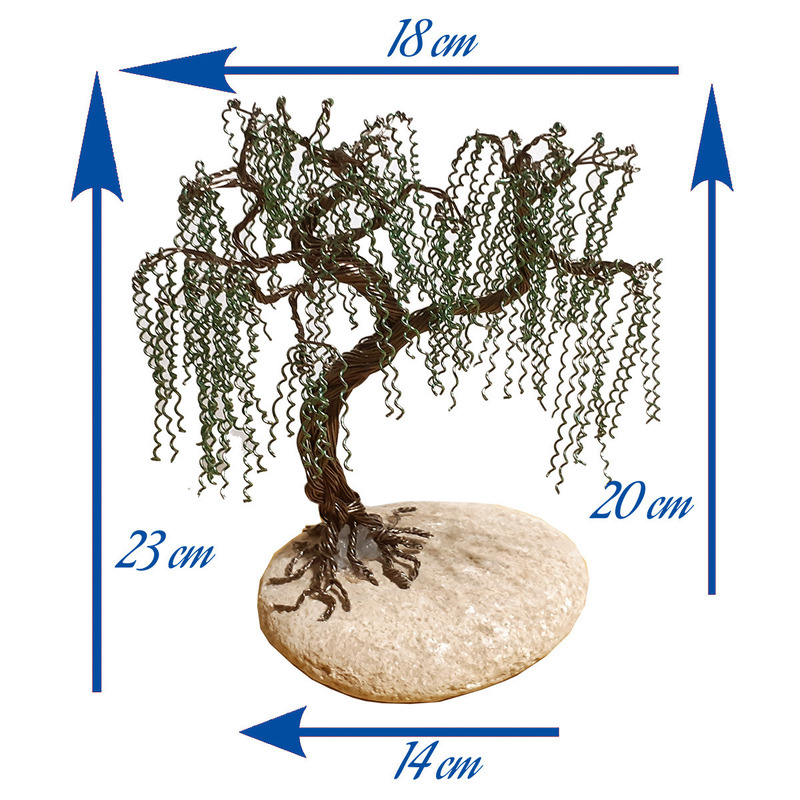 Artesanía, Árbol En Alambre Y Piedra - 5