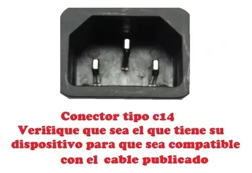 Cable Power Doble Angulo C13 A 220v Pc Ups Tv Pccom Systems - 6