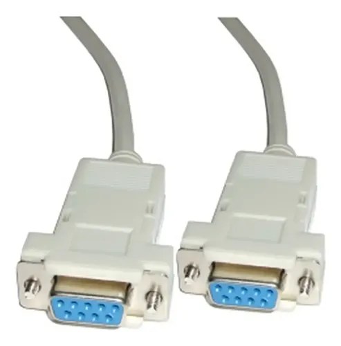 Cable Serial Rs232 Db9 Hembra/db9 Hembra Pin A Pin 3 Mts Gris
