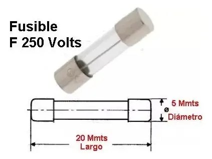 Fusibles Vidrio 5a/250v 20x5 Mmts X 5 Unidades Centro - 2