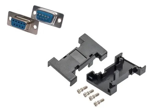 Materiales P/armar Ficha Doble Db9. 2 Conectores H + Tapa