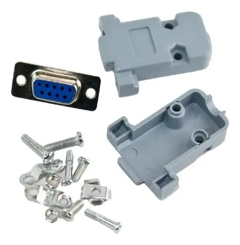 Tapa Y Conector H Para Conector Db9 D Sub X 25 Unidades Gris