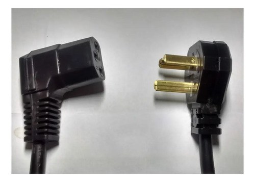 X 5 Power Cord Angulado C13 A 220v Pc Ups Tv Pccom Systems Negro - 3