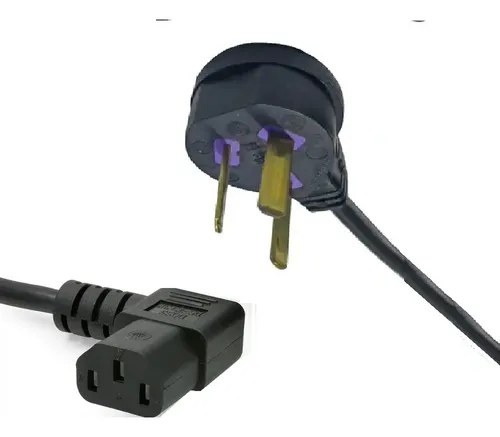 10 Cable Power Doble Angulo C13/220v Pc Ups Tv Pccom Systems