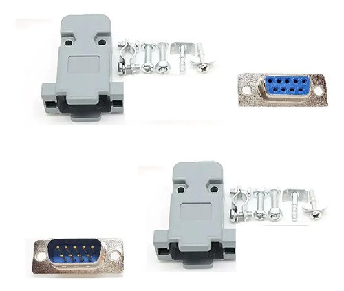 2 Fichas Db9 Rs-232 Serial Para Soldar Y Armar Cable M Y H