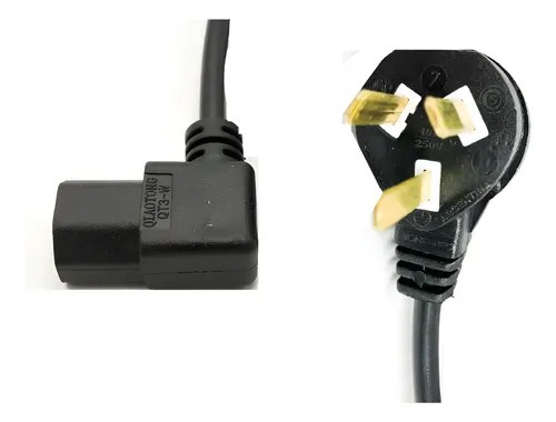 Cable Power 220v En L Ambas Puntas Pccom Systems Congreso Negro