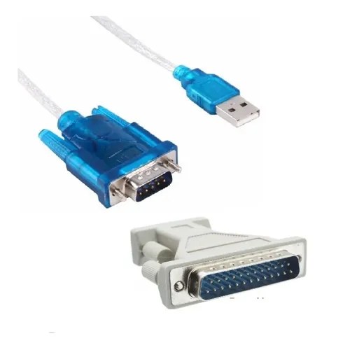 Combo Cableadaptador Usb A Db9 + Adapt Db9/25 Macho Rs-232 Gris