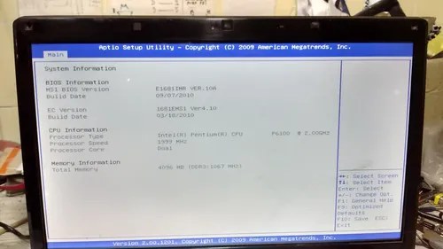 Notebook Msi A6200 A Reparar O Repuestos Negro - 5