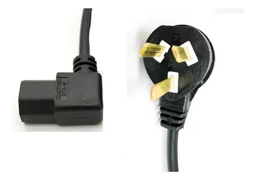 X 5 Power Cord Angulado C13 A 220v Pc Ups Tv Pccom Systems Negro
