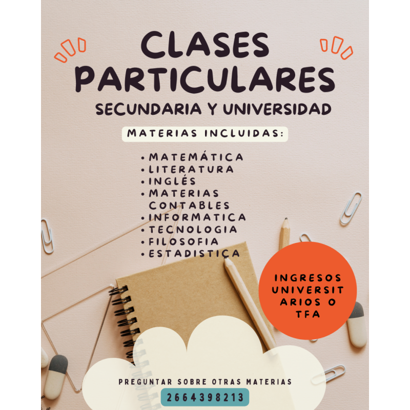 Clases Particulares Secundaria Y Universidad