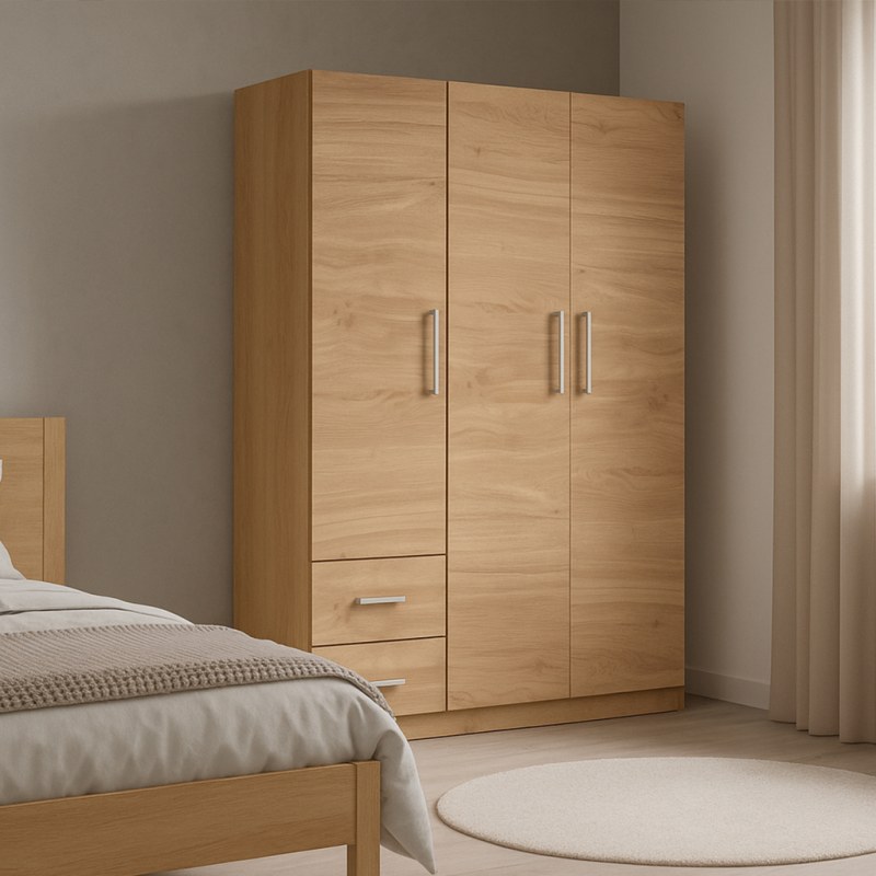 Placard 3 Puertas 130 cm Roble Kendal