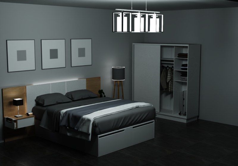 Respaldo Cama De 2 Plazas Roble Kendal Blanco - 4