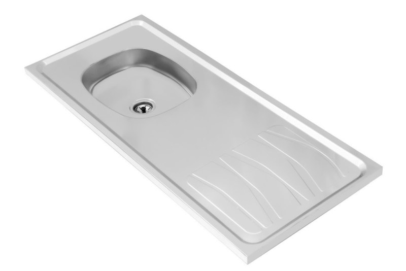 Bacha Mesada Acero Inoxidable 140 cm