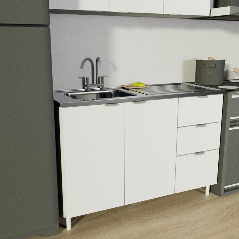 Bajo Mesada Confort 120 cm Blanco