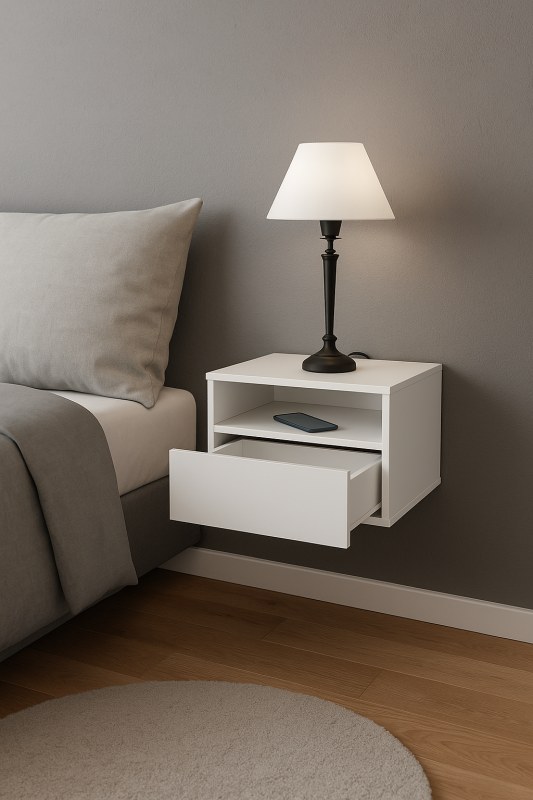 Mesa De Luz Flotante Blanca