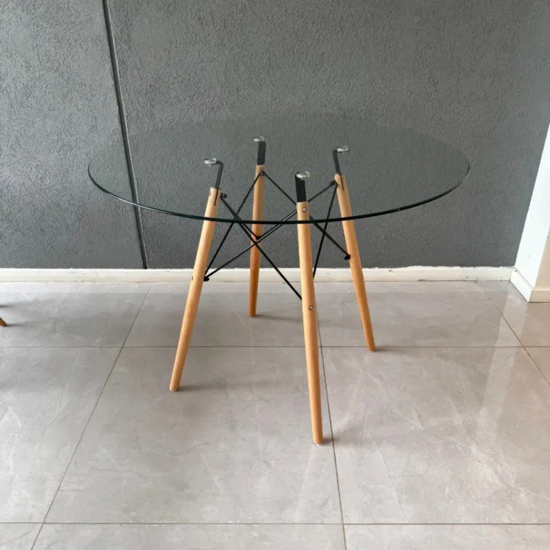 Mesa Eames Redonda Vidrio