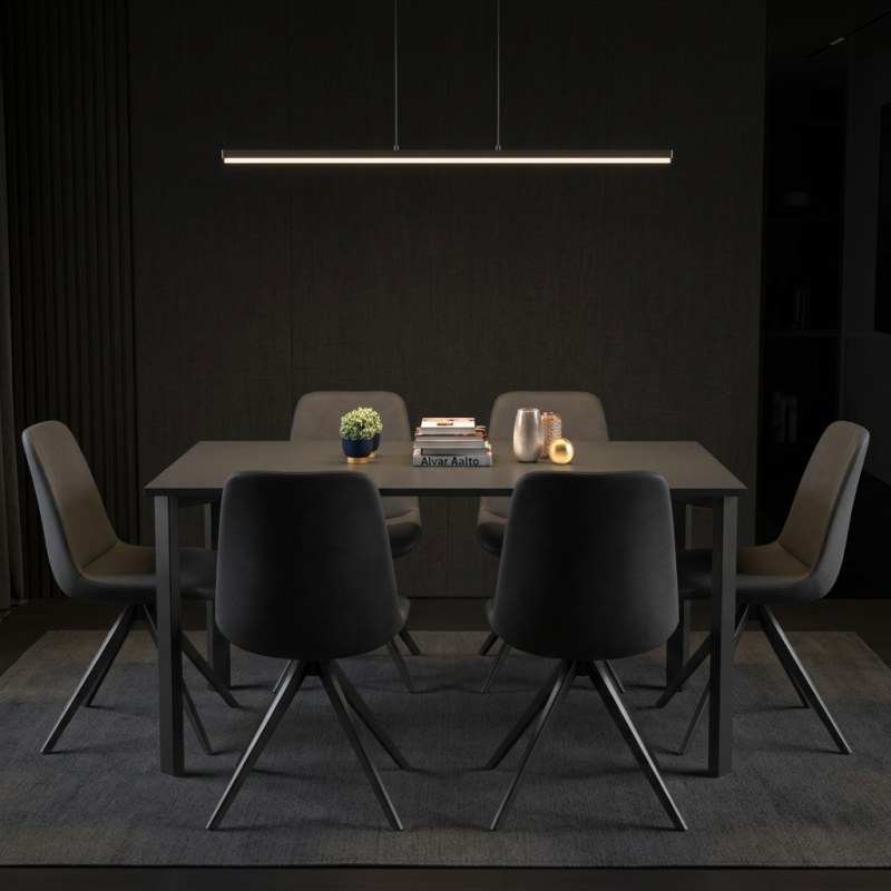 Mesa Milano Rectangular 130 cm Negro - 3