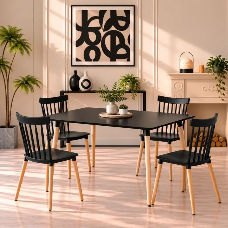 Combo Mesa Nordica 120x80+4 Sillas Windsor - 2