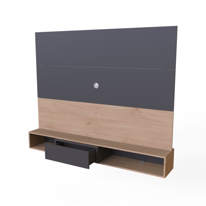 Panel Rack de Tv Flotante 160 cm Gris Roble Kendal - 5