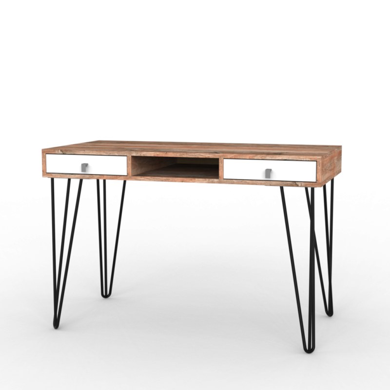 Escritorio Industrial Con Cajones 120 cm Atakama Blanco - 3