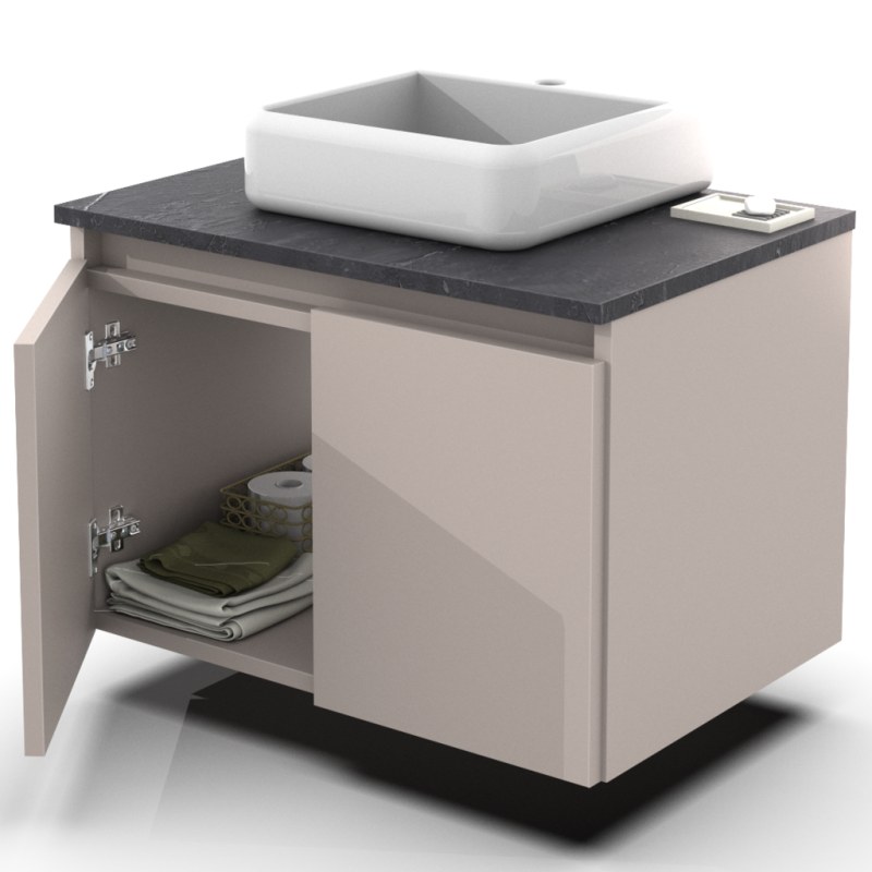 Vanitory 60 cm Gris Arcilla M�rmol Gris - 2