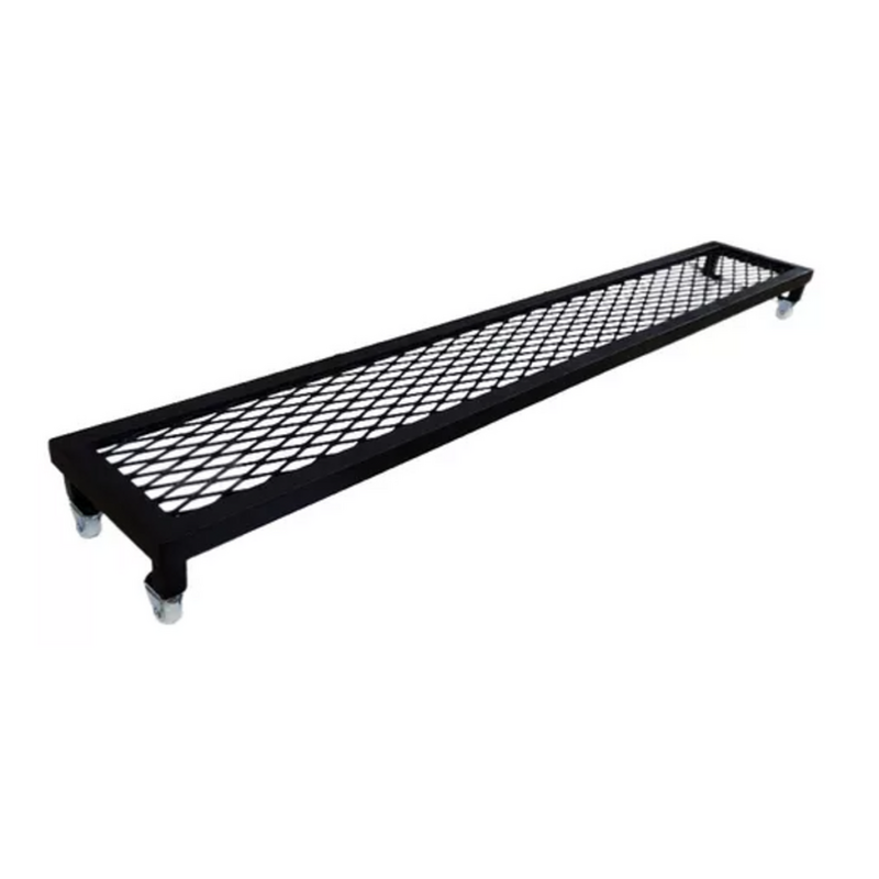 Macetero De Hierro Y Tejido Rombo Con Ruedas C