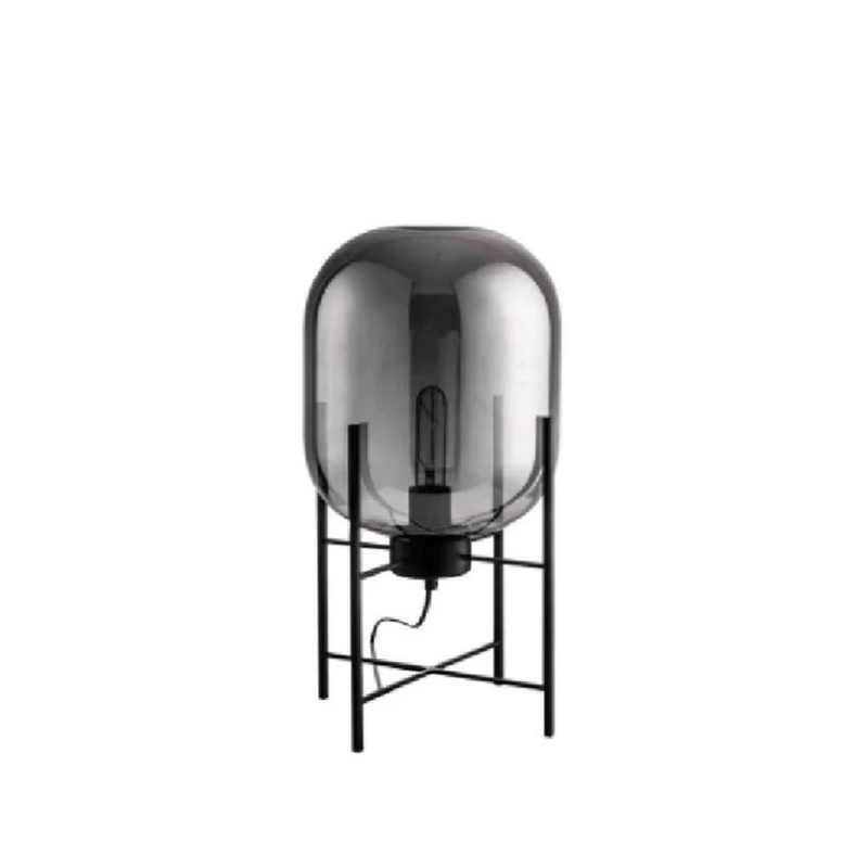 Lámpara de Mesa Elegante E27 Rita - Vidrio Ámbar o Humo Ø280x480mm