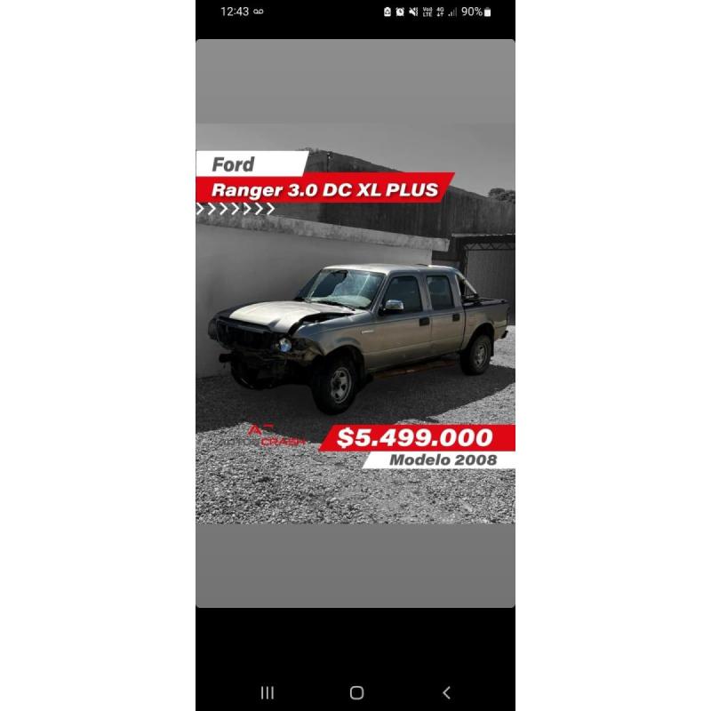 Ford Ranger 3.0 Tdi Dc 4+2 Xi Plus L06 2008 Color: Gris 