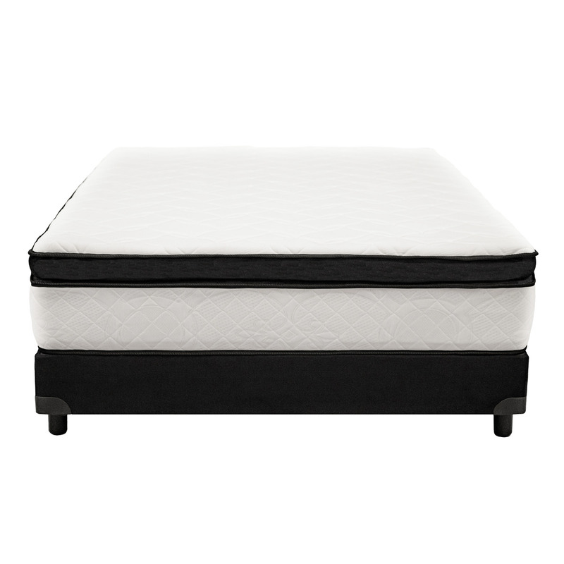 Colchon + Sommier 140x190 2P 1/2 Espuma alta densidad + Pillow Soft
