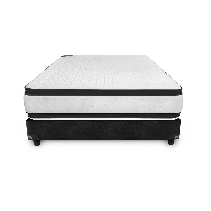 Colchon + Sommier 140x190 2P 1/2 - Resortes bonell - Doble pillow