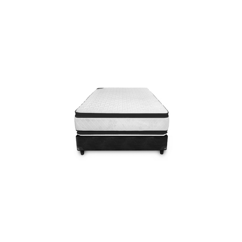 Colchon + Sommier 100x190 1P 1/2 - Resortes Bonell - doble pillow soft.