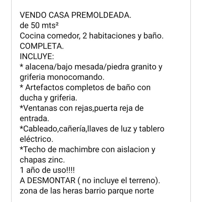 Vendo Casa Premoldeada!!